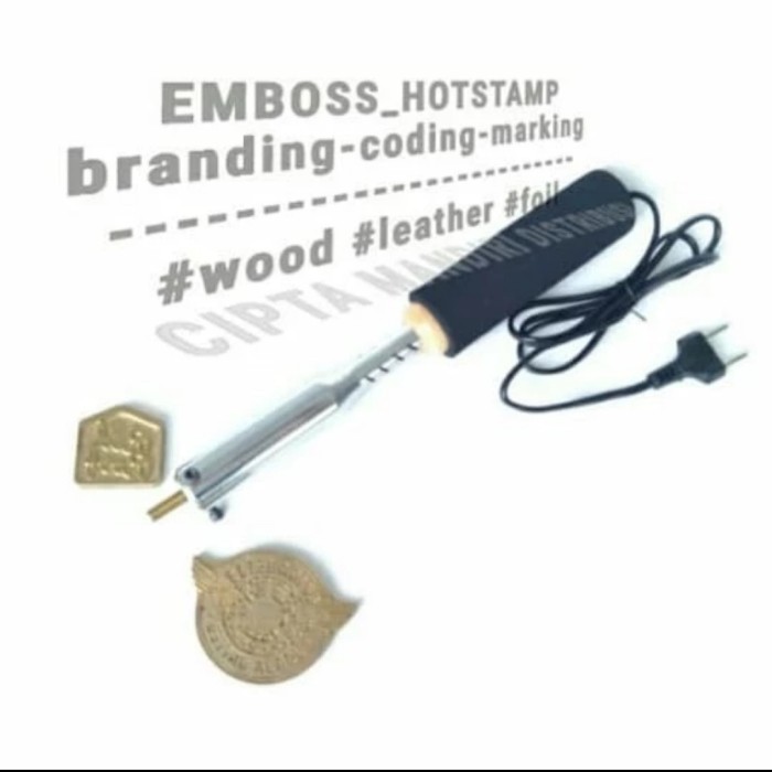 

Alat emboss hot stamp handy stempel foil poly