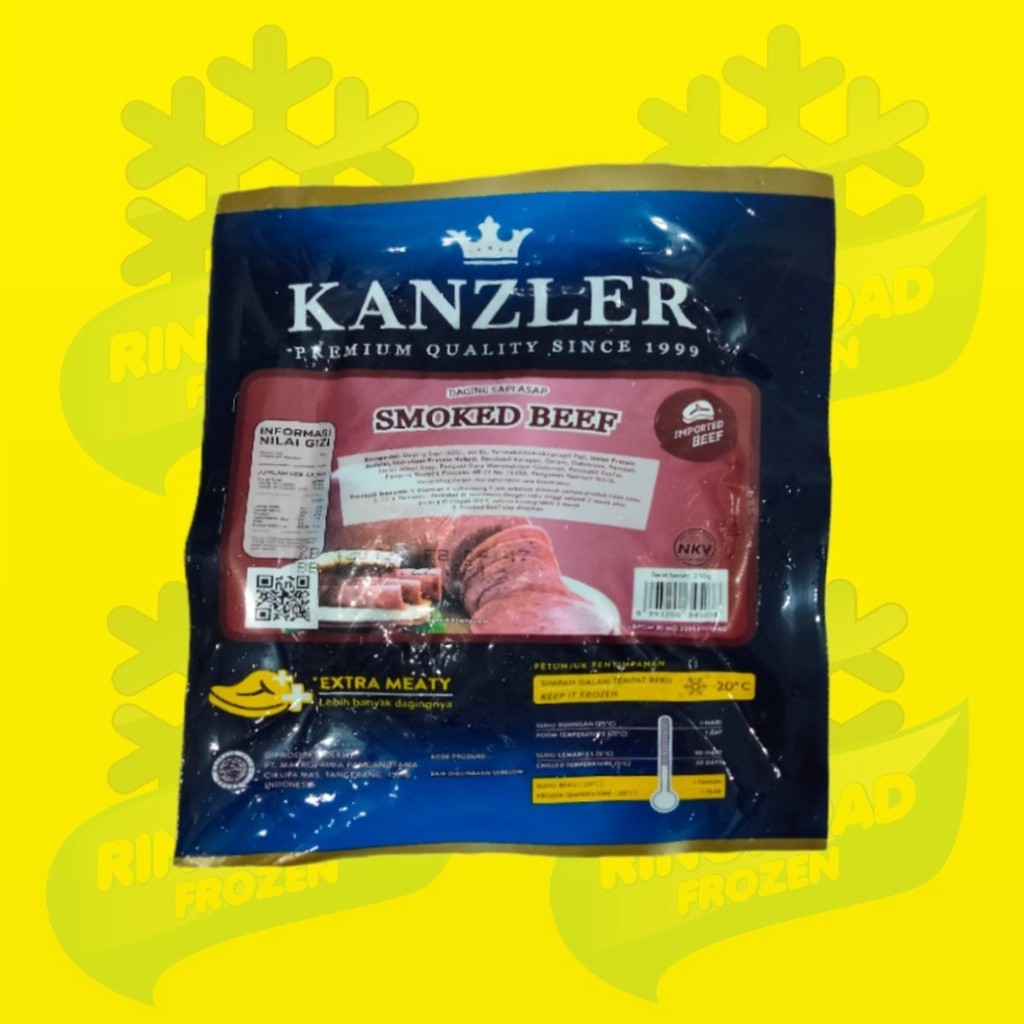 

KANZLER SMOKED BEEF 250 GR - DAGING SAPI IRIS ASAP