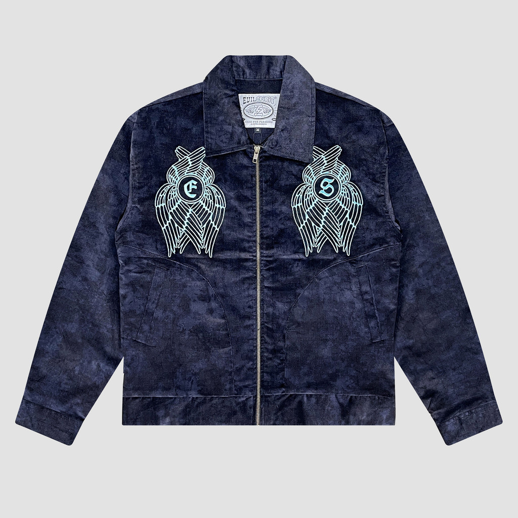 EVILSPIRIT JACKET CORDUROY - WELYTA BLUE WASH UNISEX