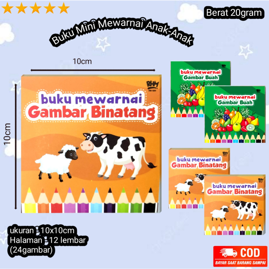 

Mini Book - Buku Mewarnai Dan Mewarnai Gambar Karakter / R B