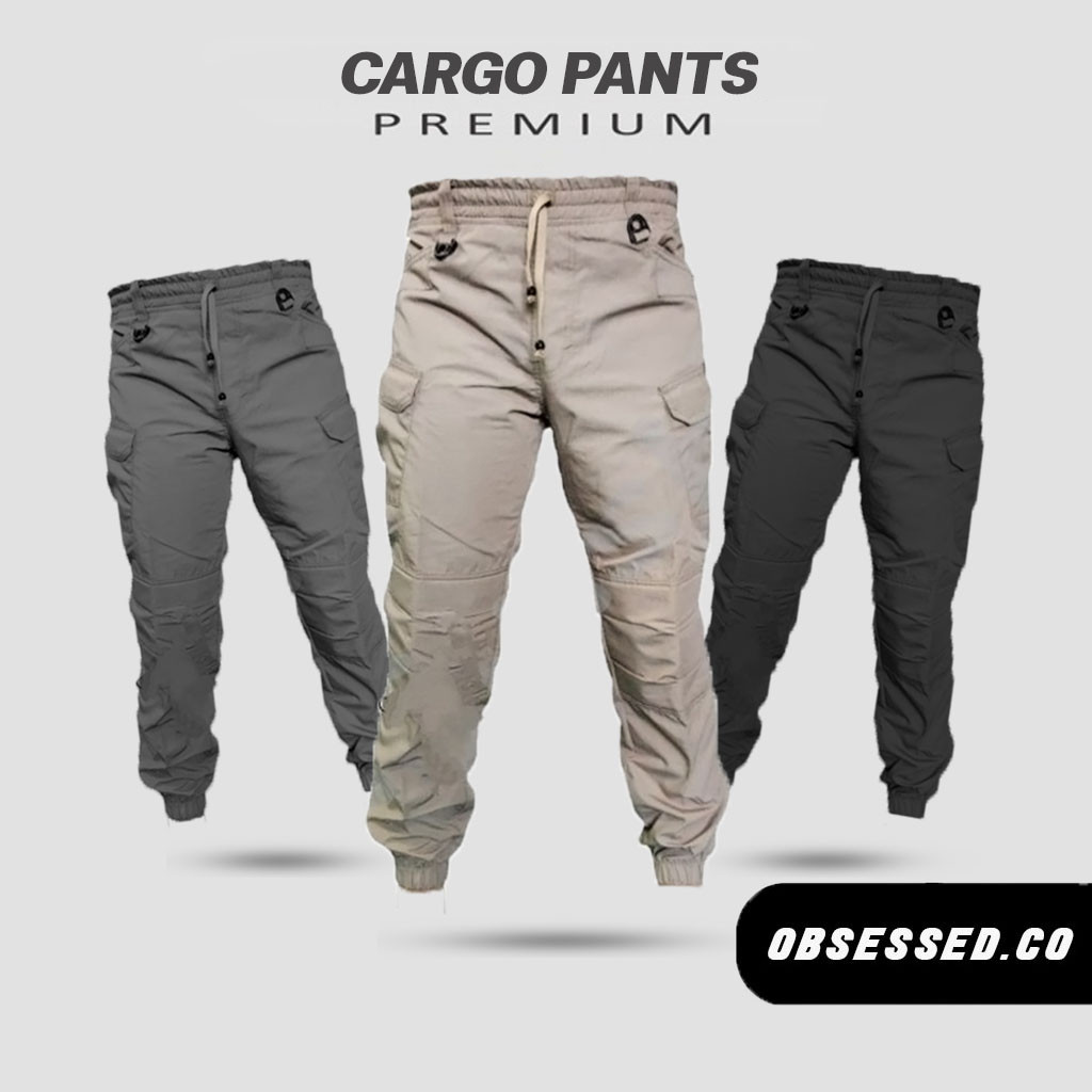 Celana Tactical Pria JOGER Kargo Panjang PDL Kargo Long Pants [KREM - ABU- HITAM-BIRU]