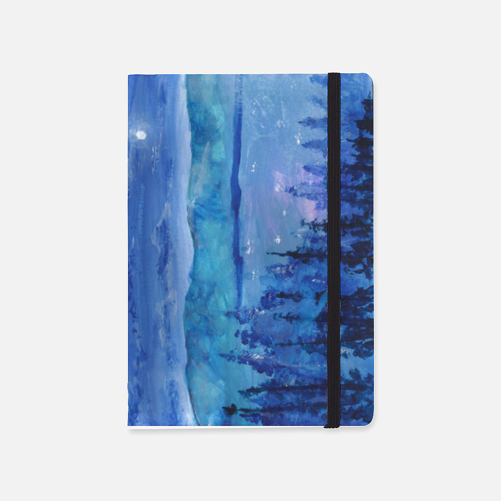 

Soft Cover Notebook PURPLE LAKE COVER (LIGHT BACK COVER)