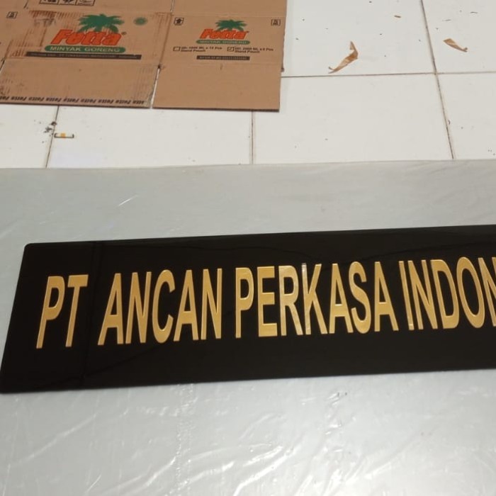 

Custom Nama Toko / Papan Nama Usaha, PT , Sign In Acrylik Timbul - Hitam, 40 x 10
