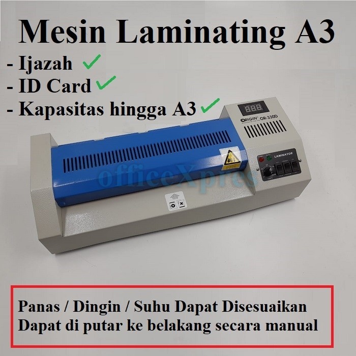 

Mesin Laminating Origin / Mesin Laminasi / Mesin Laminator A4 A3 - ORX-330 EX