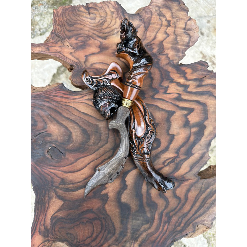 kujang pamor asli (damascus)souvenir Sunda