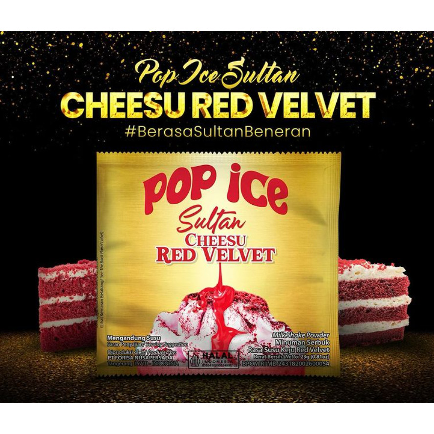 

Pop Ice Sultan Chesu Red Velvet / Cookies Cream Sachet 23gr