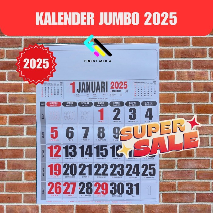 

KALENDER DINDING 2025 SUPER BESAR - KALENDER DINDING JUMBO TERBARU BEST SELLER