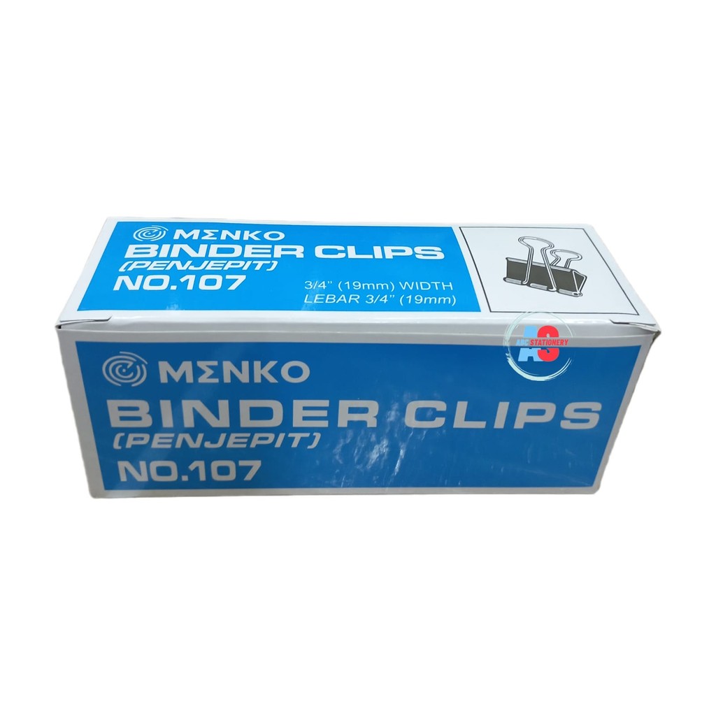 

Menko Binder Clip No.107 19mm (isi 12 pcs)