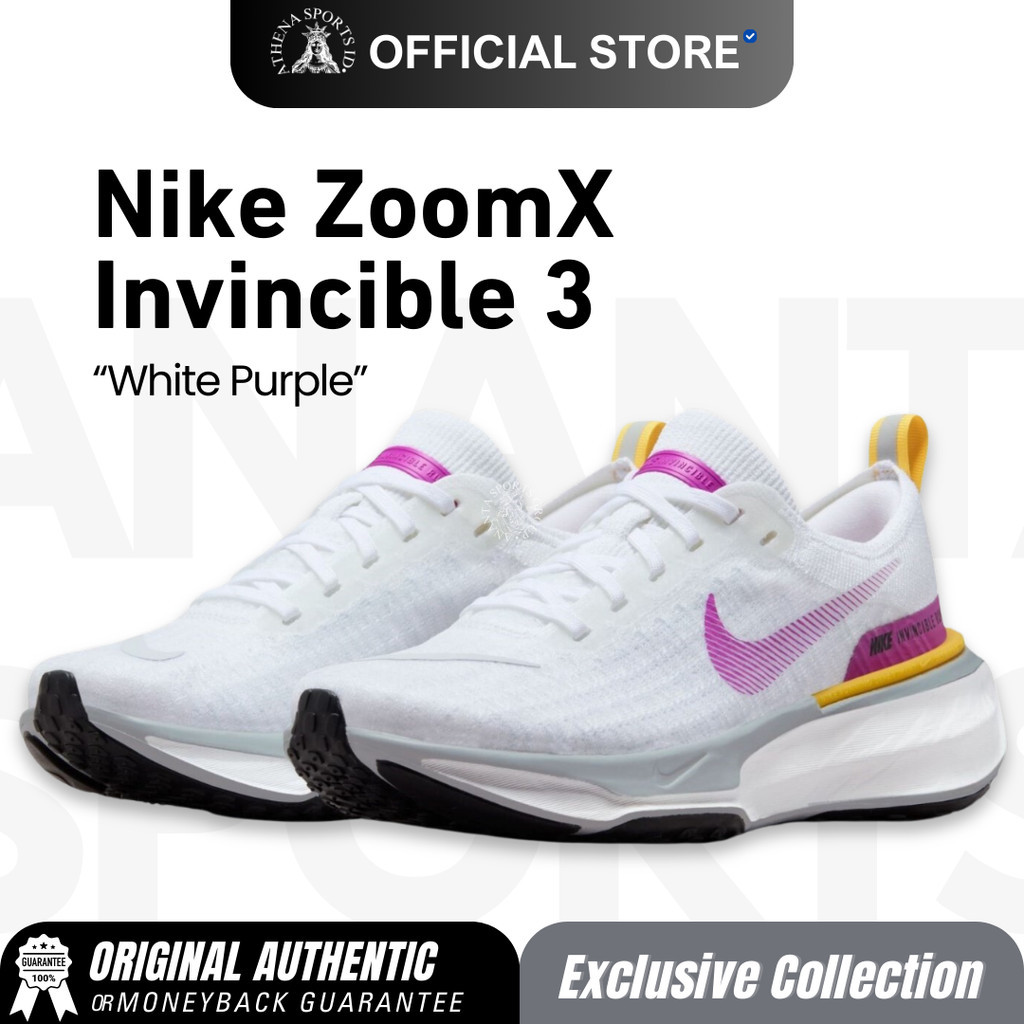 Sepatu Nike ZoomX Invincible 3 White Purple Original
