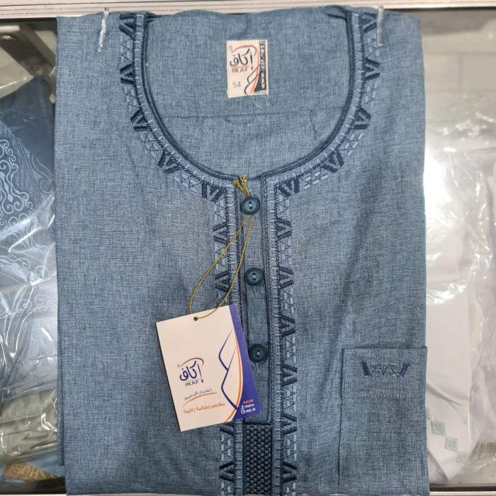 "Anh.S" -  BEST SELLER Gamis Pria Ikaf Jubah Ikaf Impor Lengan Pendek katun - Tosca, 54