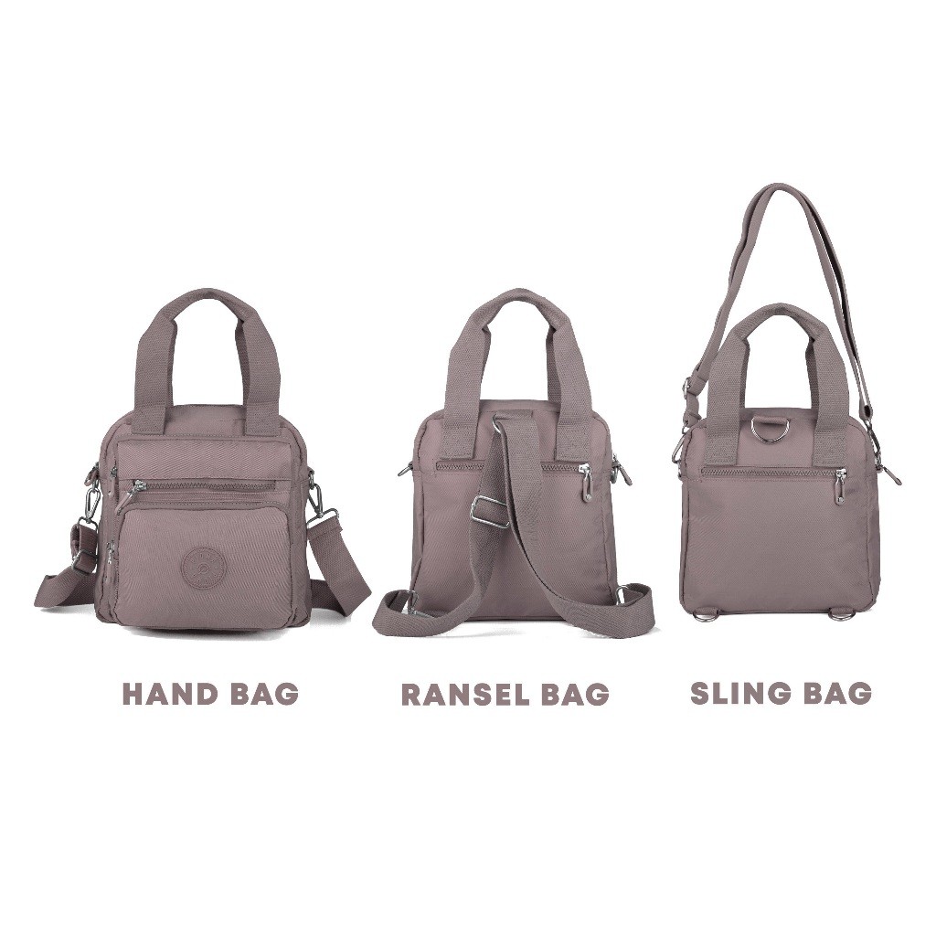 DEOBAGS PIOMA MICHA TAS RANSEL TENTENG SELEMPANG WATERPROOF  / TAS 3 IN 1 MULTI FUNGSI PIOMA