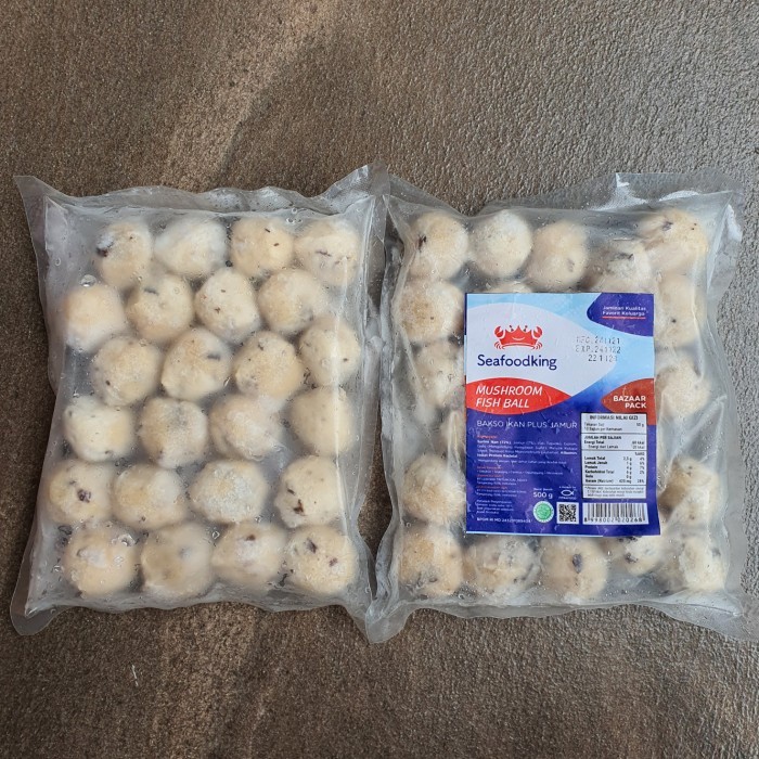 

SEAFOODKING MUSHROOM FISH BALL / BAKSO IKAN PLUS JAMUR 500g