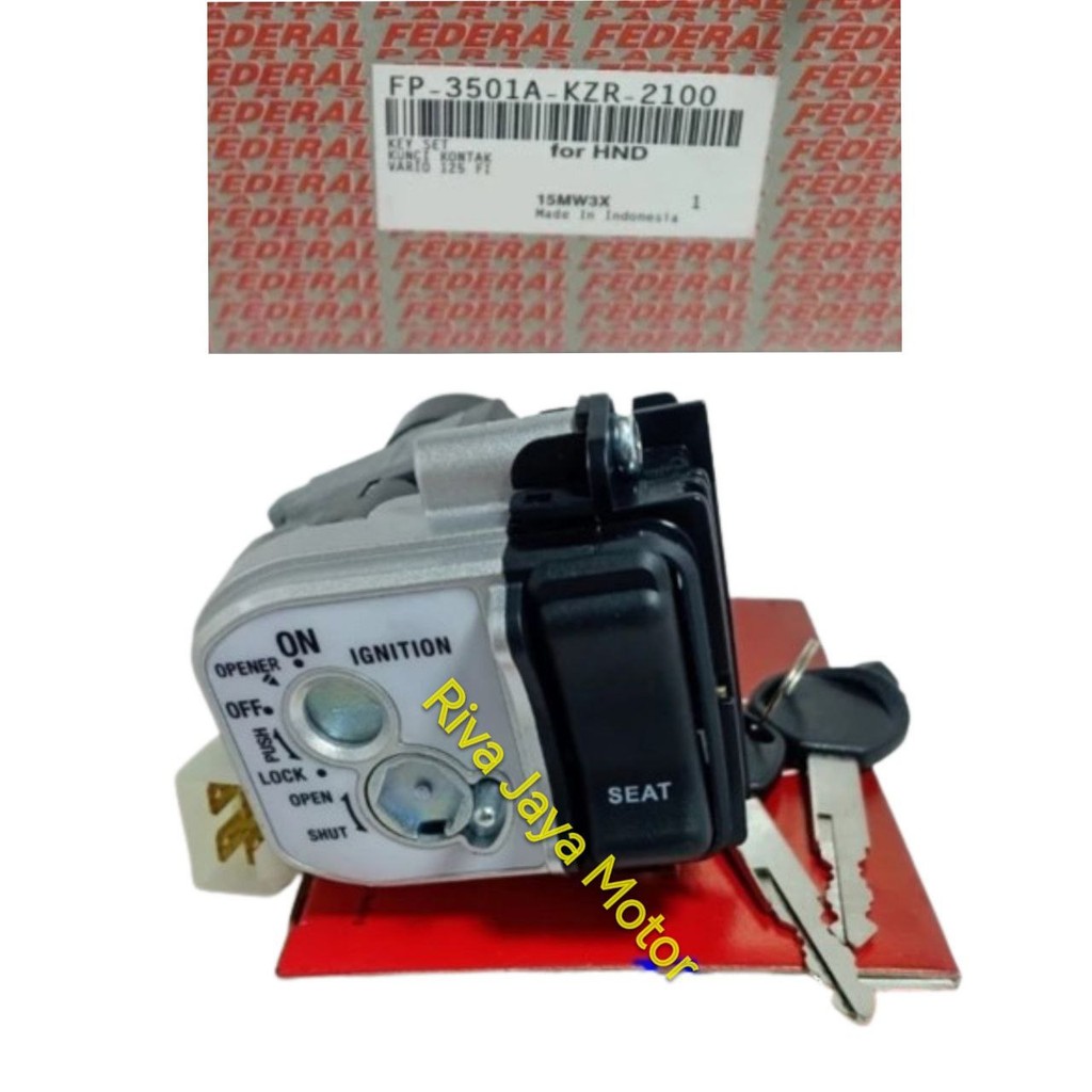 Kunci Kontak Assy Set Vario 125 Fi Lama Old Techno Non Led Bukan Led 2012 2013 2014 Kzr Original Fed