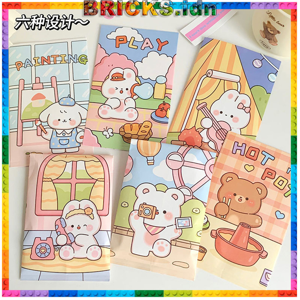 

Amplop Packing Aesthetic Model Cartoon Paperbag Kertas Lucu ST04 Bricks.idn