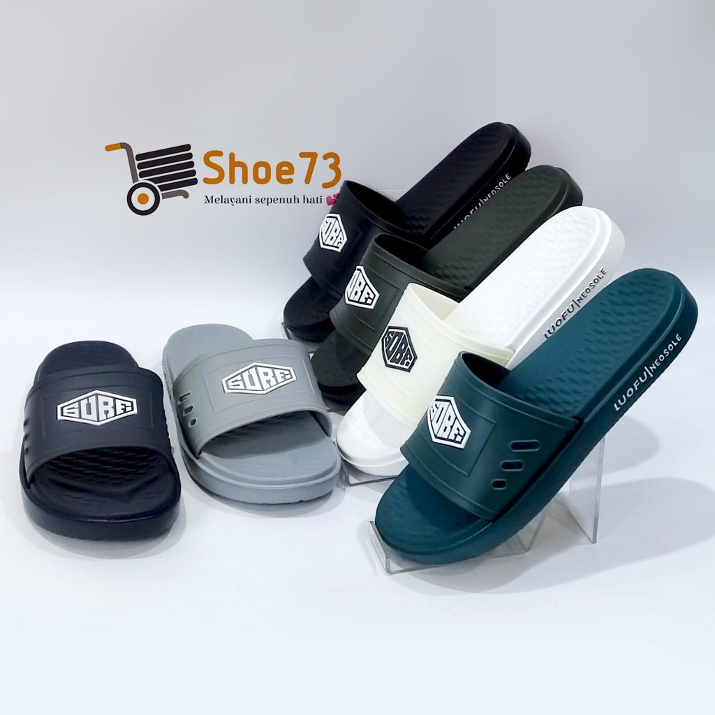 LUOFU E 7200 M-KK6W SIZE 40-44 ORIGINAL l Sandal Selop Jelly Pria l Sendal Kokop Cowok Tebal Ringan