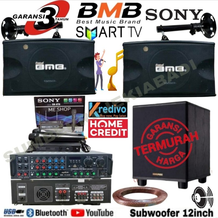 PAKET SOUND KARAOKE BMB 12 INCH PLUS SUBWOOFER 12 INCH