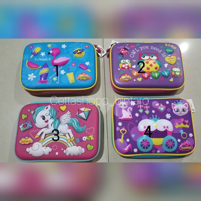 

New Collection smiggle look a like San Wa pencil case pink - summer