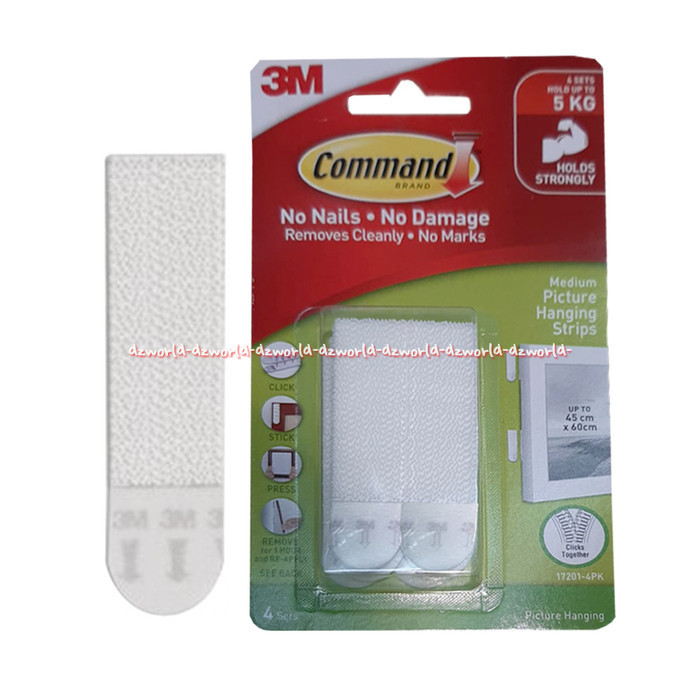 

Command Perekat Kuat 3M Cocok Perekat bingkai foto pada dinding 4pcs