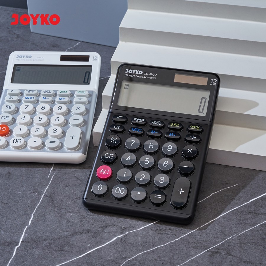

KALKULATOR CHECK / CEK ULANG JOYKO CC-69CO CALCULATOR 12Digit ALUMUNIUM SURFACE