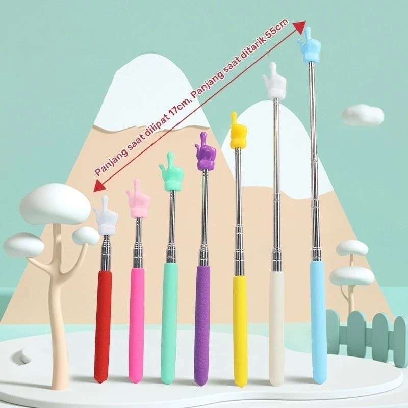 

Tongkat Alat Pengajaran/Penunjuk Papan Tulis Teleskopik Pengajaran/Tongkat Penunjuk Papan Tulis Praktis/Jari Teleskopik Baja