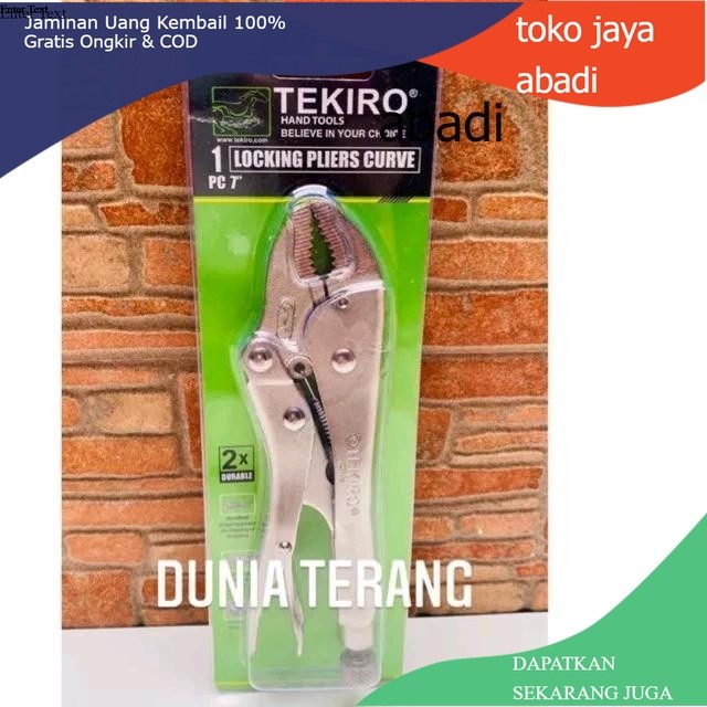 

Tekiro tang buaya bengkok 7" / locking grip pliers curved