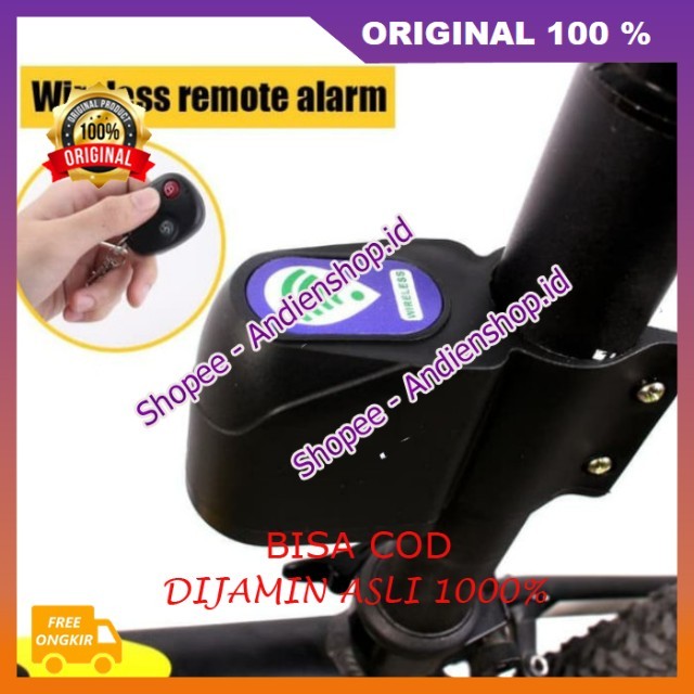 Bicycle Wireless Alarm Alarm Sepeda Wireless Remot Gembok Sepeda/ Kunci Sepeda Anti Maling 100% ASLI