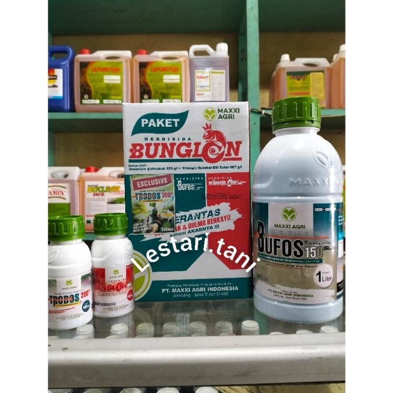 BUNGLON paket herbisida berantas lulangan & gulma berkayu+perekat,petata