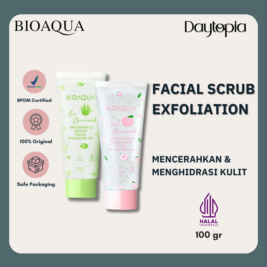 ⭐️  DAYTOPIA  ⭐️ - Bioaqua Facial Exfoliating Gel Niacinamide 30gr - Smooth Eksfoliasi