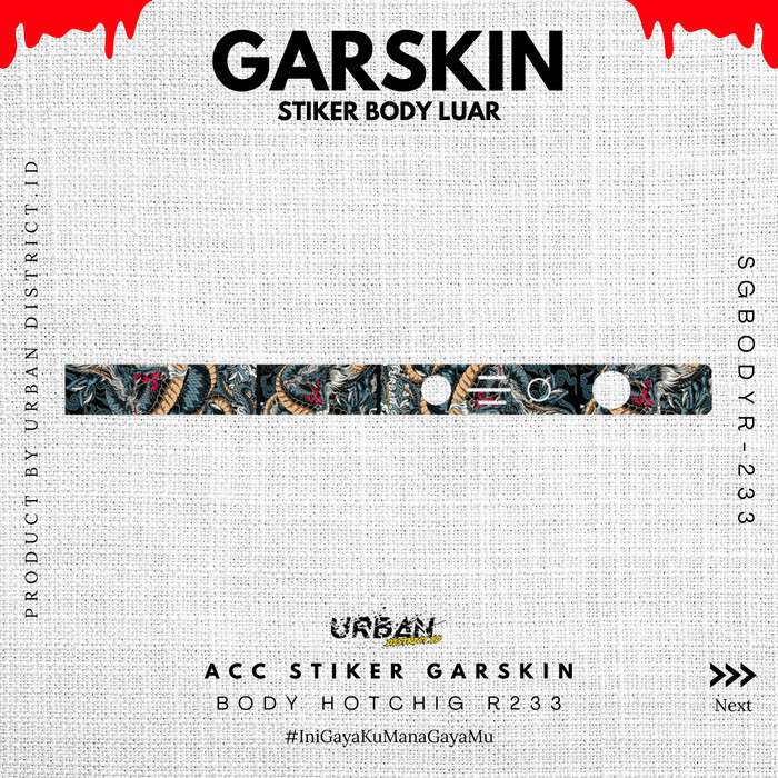 Stiker Garskin Body Protector R233 Part 1  Terbaru by Ultimate Customitation