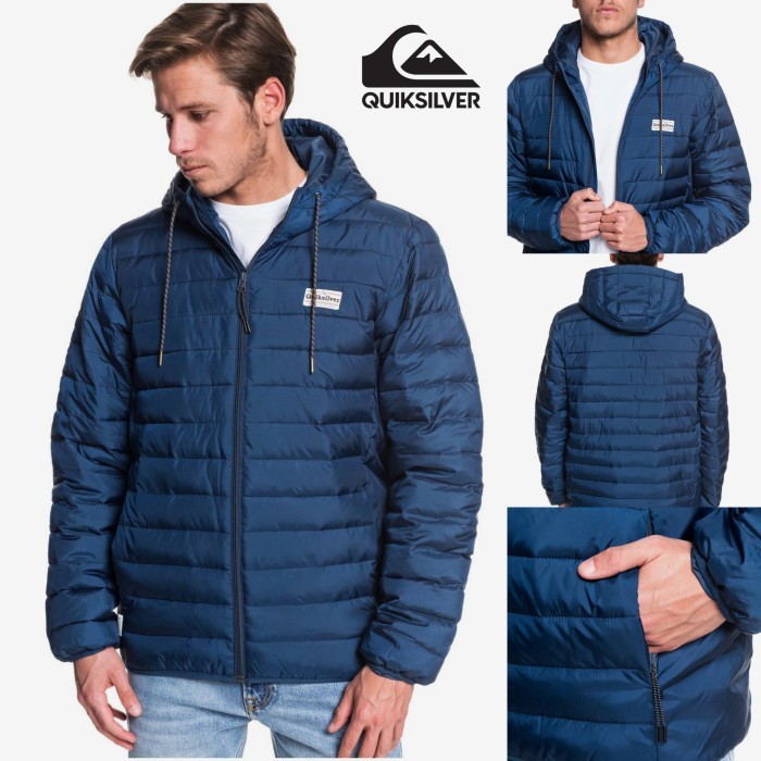 ✨TERLARIS - Jaket Quiksilver Hoodie Puffer Jacket Outdoor Winter  05 - M