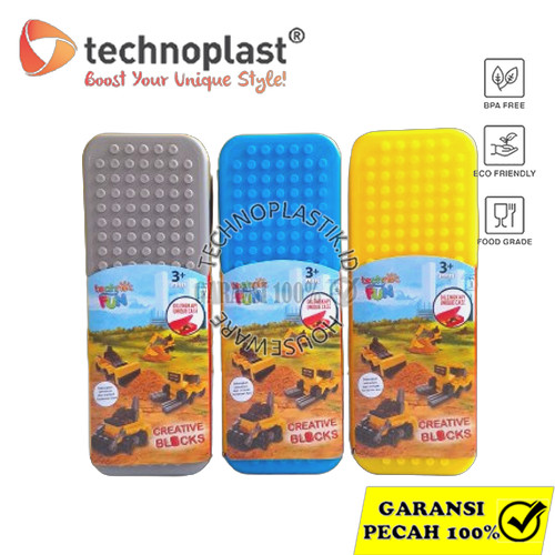TECHNOPLAST Toys Techno Fun Creative Blocks Set With Case Tempat Serbaguna