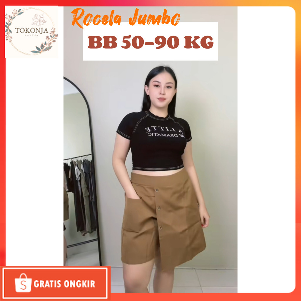 Rok Tamu / KOREA MINI SKIRT JUMBO - Rok Celana Pendek Wanita Terbaru - Mini Skirt Style Korea Jumbo 