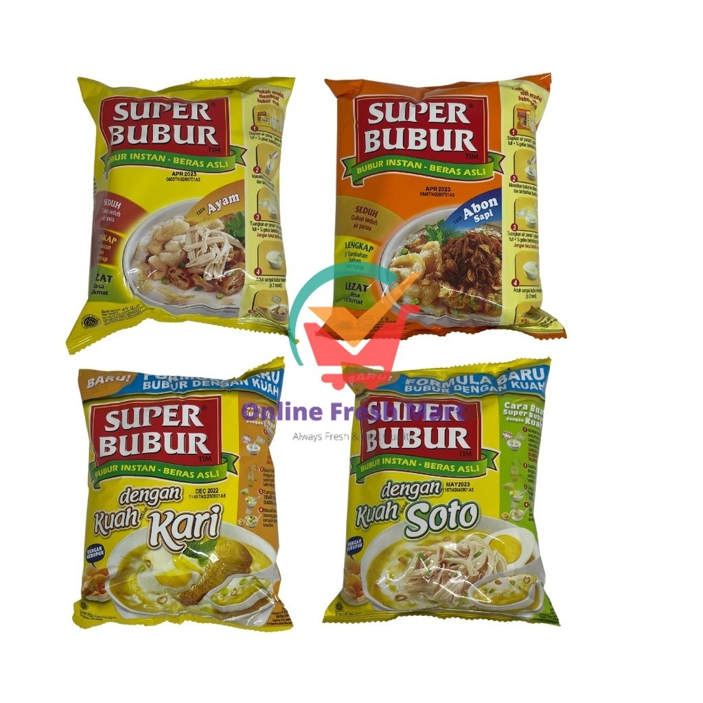 

Super Bubur Ayam Abon Sapi Kuah Soto Kari 45g - Online Fresh Mart Denpasar