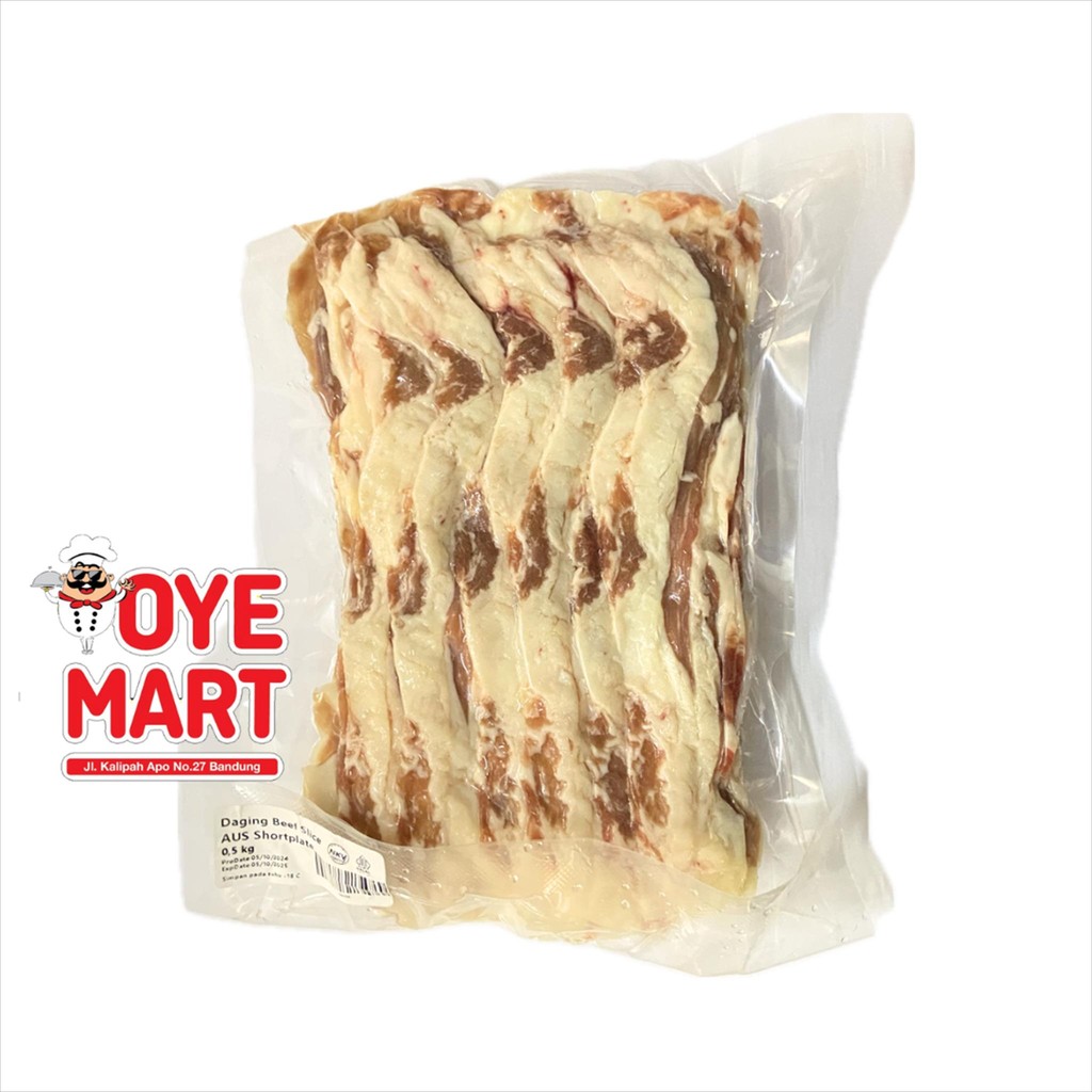 

AUS BEEF SLICE SHORTPLATE 500GR (GP) / DAGING SAPI / BBQ / SUKI / YAKINIKU