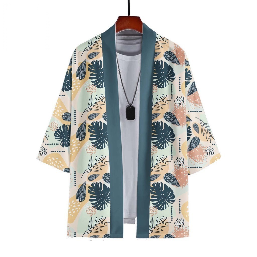 Outer Kimono Wanita Pria Outer Blazer Motif Korean Dan Jepang
