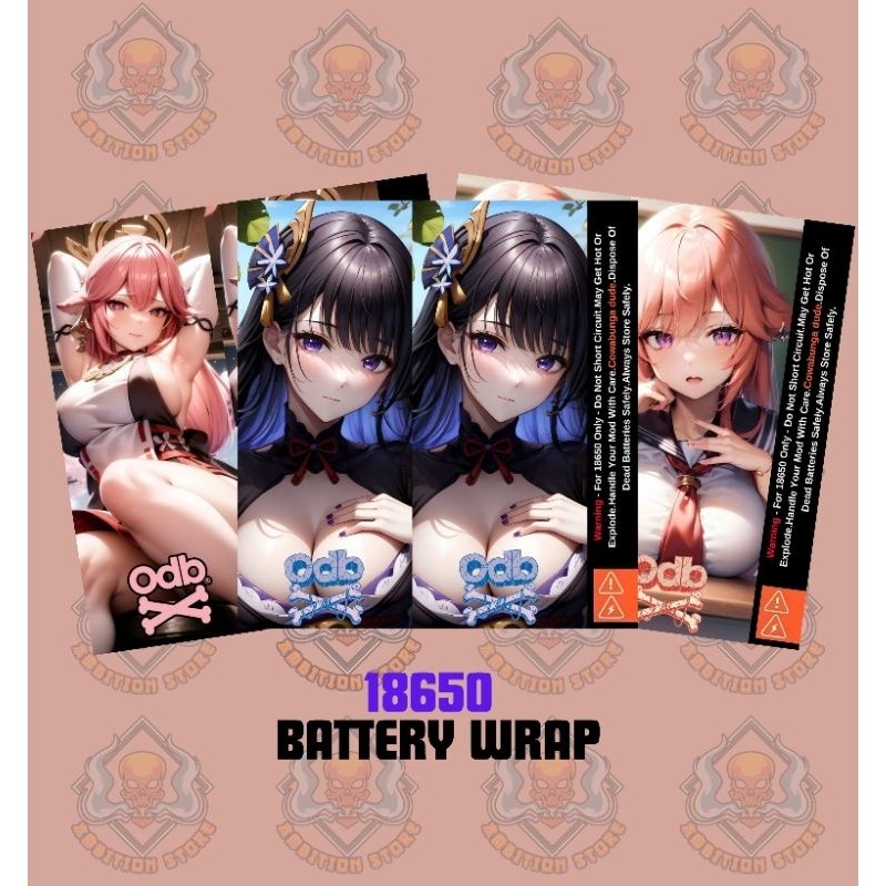 

PROMO - Stiker Skin Wrap Baterai 18650 Motif Genshin Impact v2 Series - Pelindung dan Penghias Baterai 18650 Untuk Segala Merek Baterai