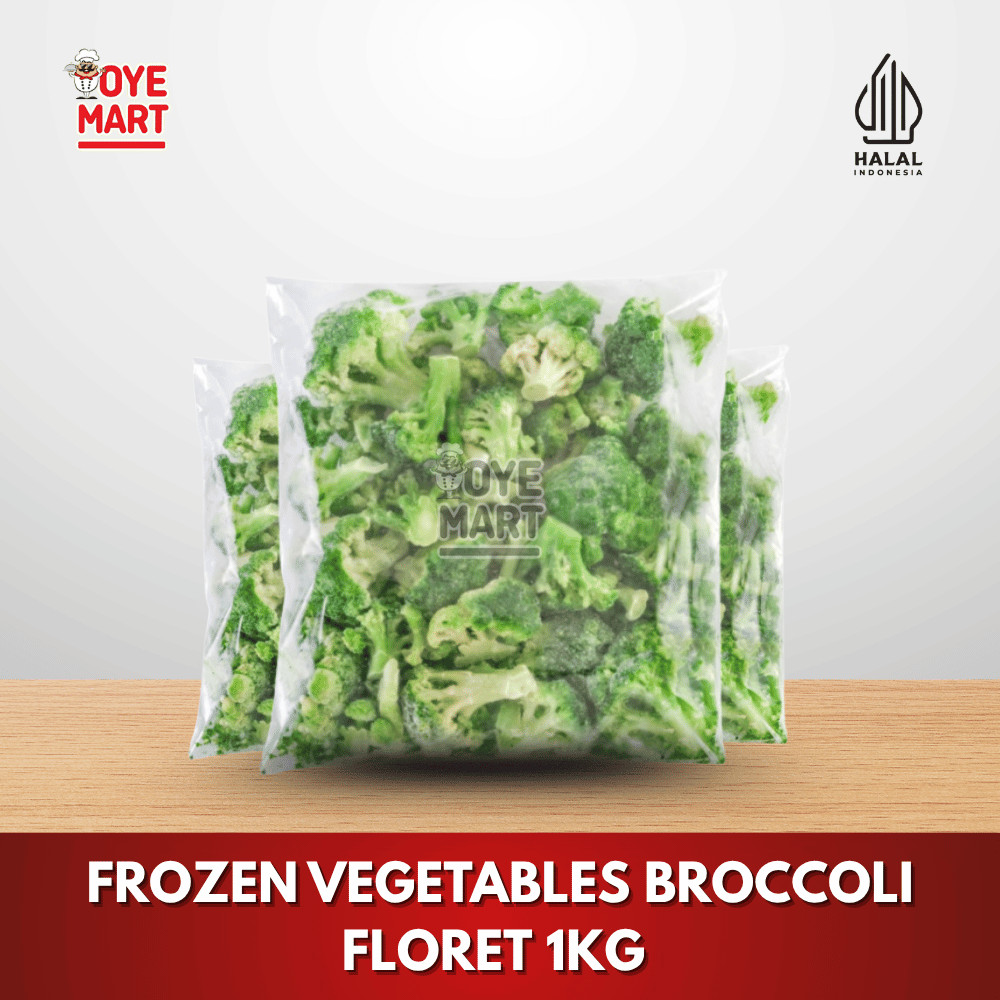 

FROZEN VEGETABLES BROCCOLI FLORET 1KG / BROKOLI BEKU