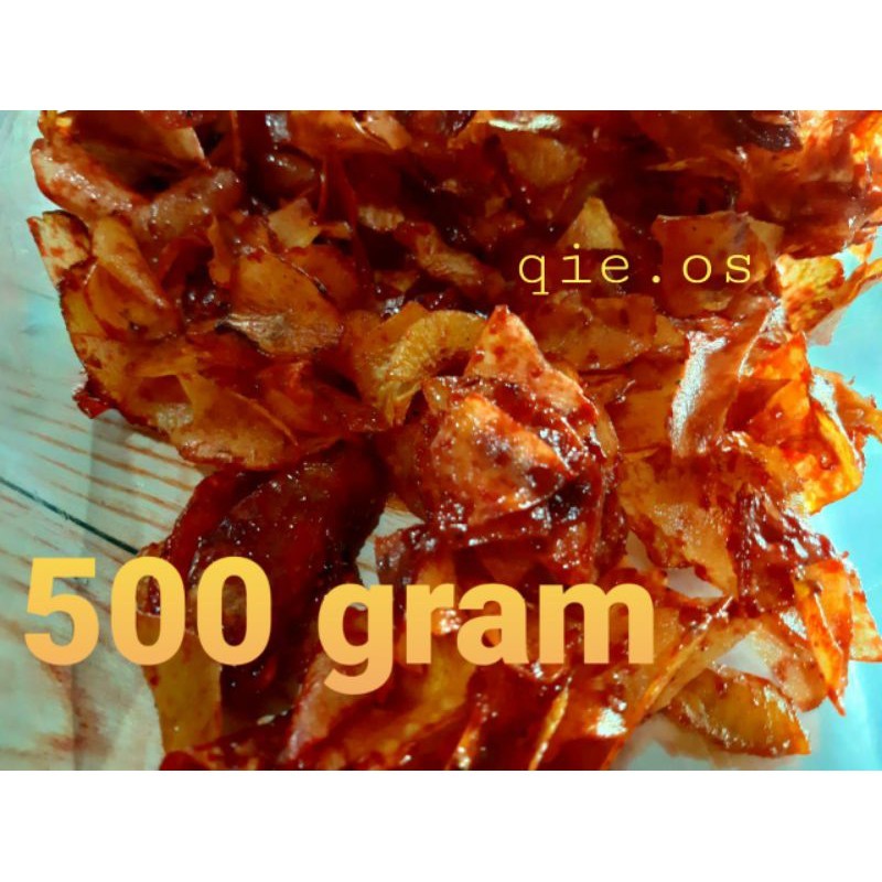 

keripik singkong sambal pedas manis kripik sanjay 500 gr