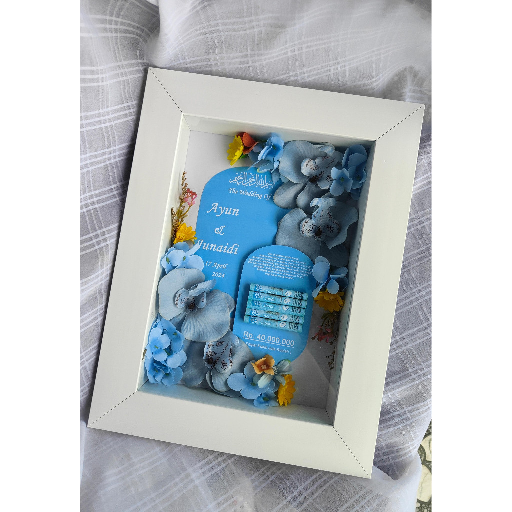 MAHAR UANG KEKINIAN Bingkai hantaran mahar murah dan estetik ukuran 20x30cm