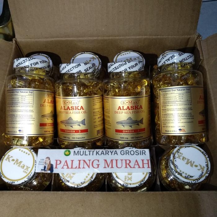 f z e k-max Minyak ikan Alaska DEEP SEA FISH OIL SUPER OMEGA 3 ikan salmonNG
