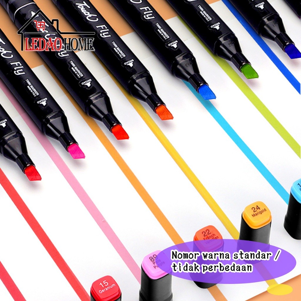 

JAMIN MURAH !!!LEDAOHOME 2 in 1 Spidol dan Stabilo Touch Isi 24/36/48/60/80 Warna Dual Side Fine Art Brush Pen Sketsa(BISA LANGSUNG ORDER)
