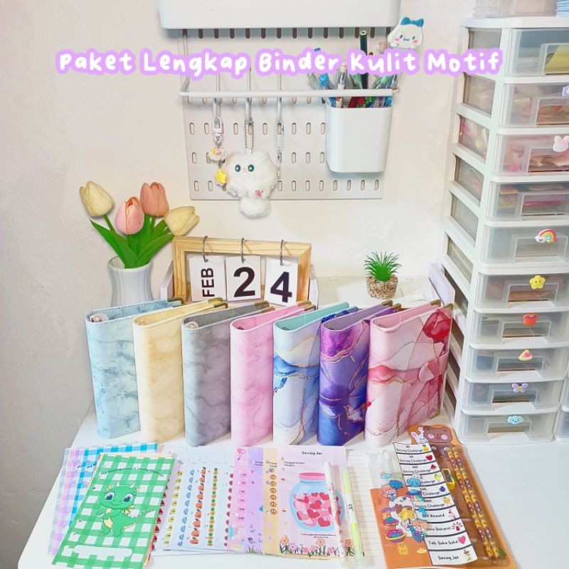 

(3 Ziplock) Paket Lengkap Binder Nabung Kulit CO