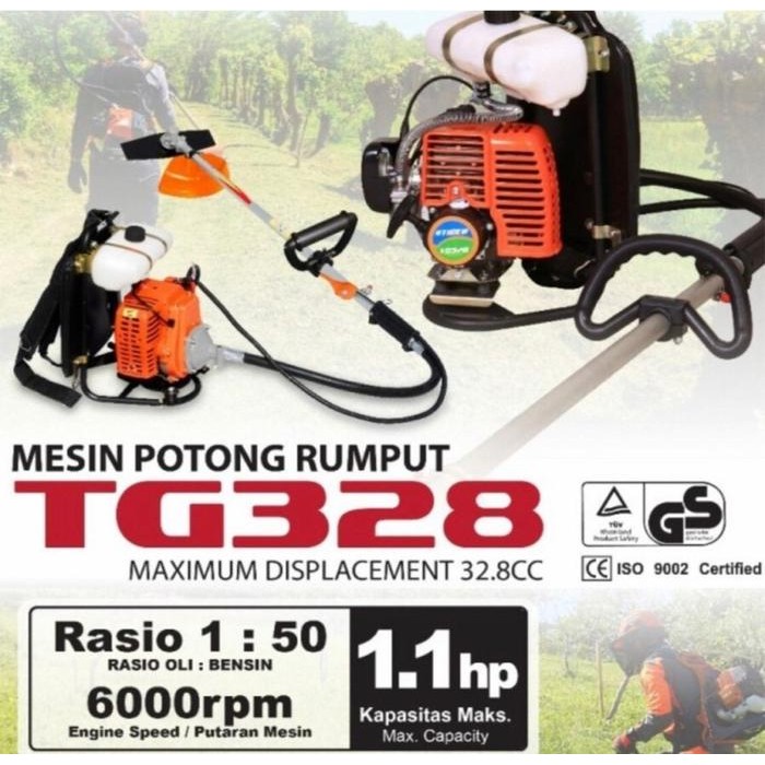 TIGER TG328 MESIN POTONG RUMPUT 2TAK