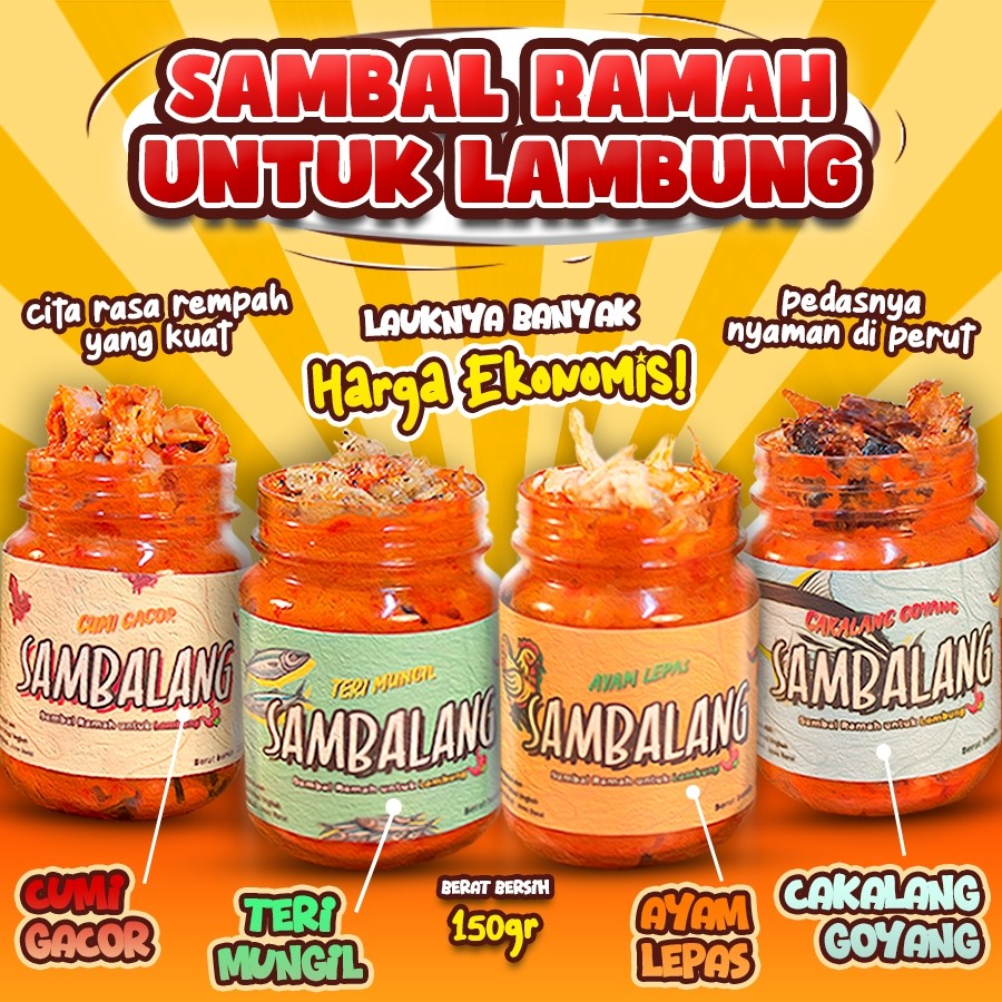 

Sambalang Sambal Ramah untuk Lambung Cakalang Goyang Teri Mungil Cumi Gacor Ayam Lepas Bebek Maco Sambel