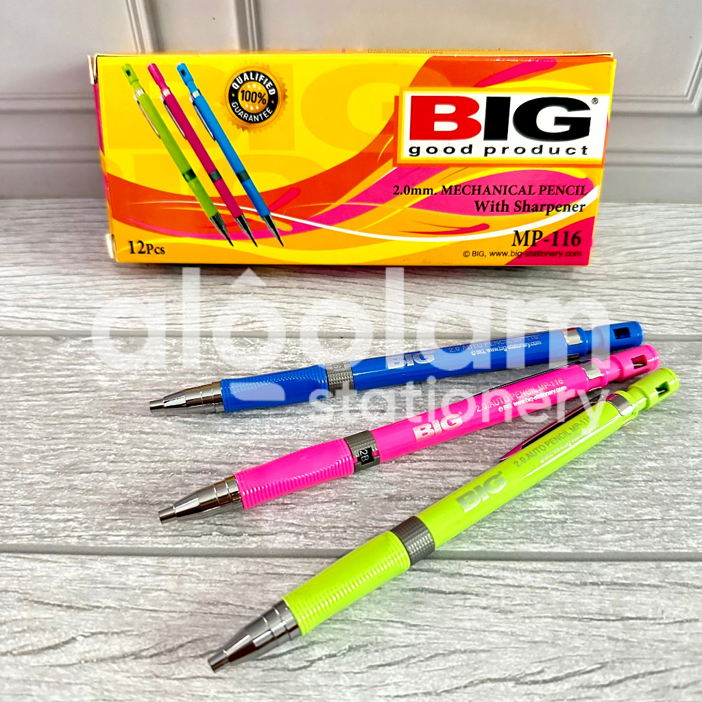 

SELUSIN ( 12 PCS ) Pensil Mekanik Big 2.0 mm Pensil Isi Ulang Big 2.0mm Lengkap