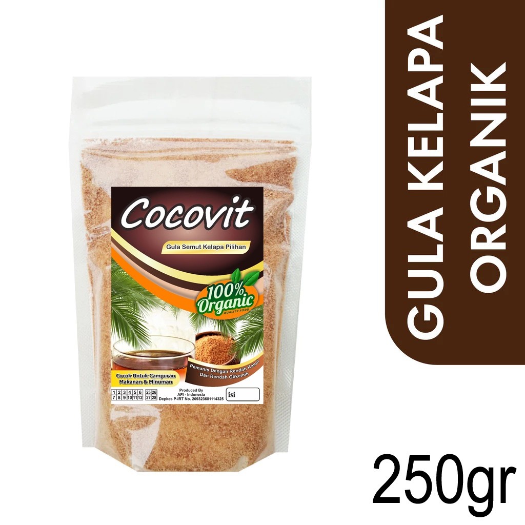 

Gula Semut Kelapa Organik COCOVIT / Organic Coconut Sugar 250 gr