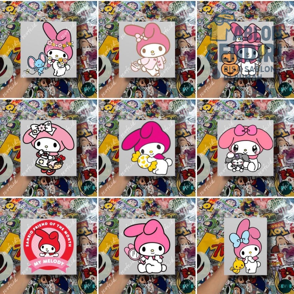 

Stiker DTF Sablon Setrika Sablon Stiker MY MELODY