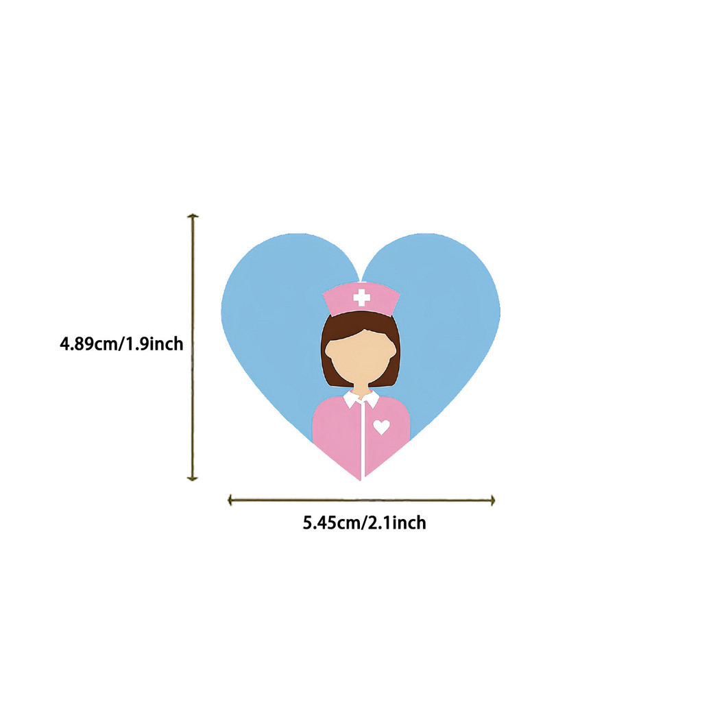

50 PCS Pink Bow Nurse's Day Graffiti Stickers Guitar Notebook Stationary Box Luggage DIY Waterproof Decoration Stickers