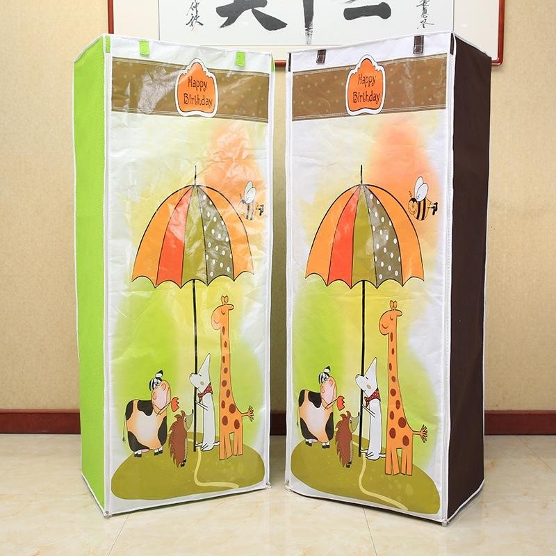 Lemari Pakaian Lemari Pakaian Plastik Lemari Kain Pintu Resleting Lemari Anak Kos Termurah