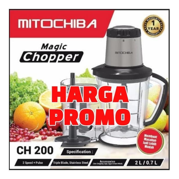 Chopper MITOCHIBA CH-200 Choper/blender multi fungsi garansi resmi - Mitochiba CH200